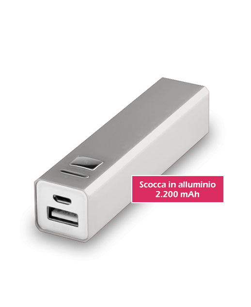 Power Bank Aluminium - 2.200 mAh