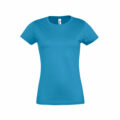T Shirt Personalizzata Cotone Strong Donna Azzurro