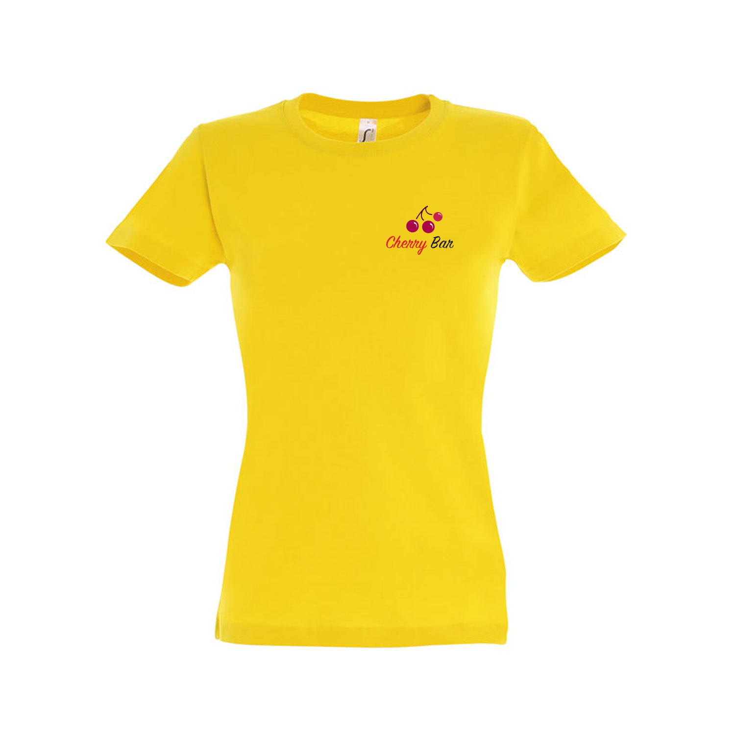 T Shirt Personalizzata Cotone Strong Donna Gialla Cherry
