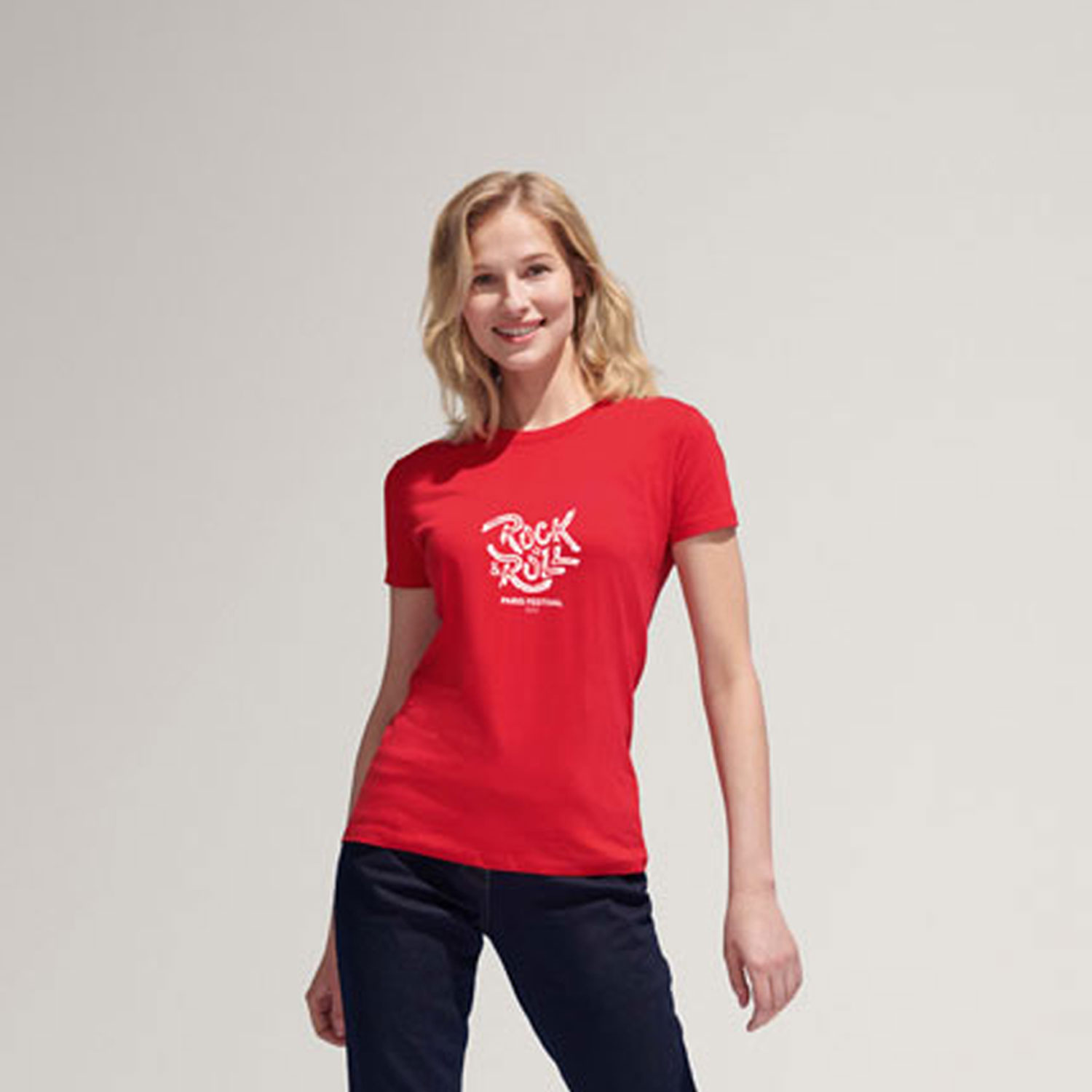 T Shirt Personalizzata Cotone Strong Donna Rock Model