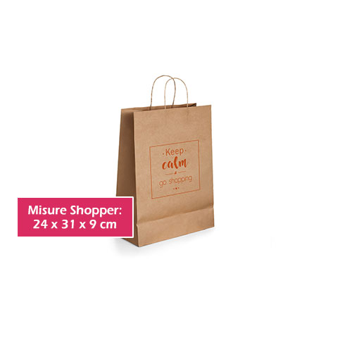 Shopper personalizzate carta kraft M
