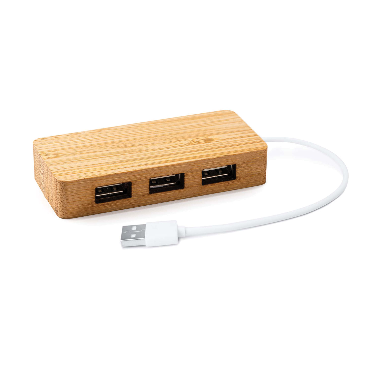 Hub Usb Personalizzato Legno Logo Azienda Multi Hub Usb