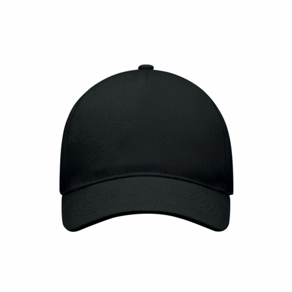 Cappellino Cotone Personalizzato Twill Nero Frontale