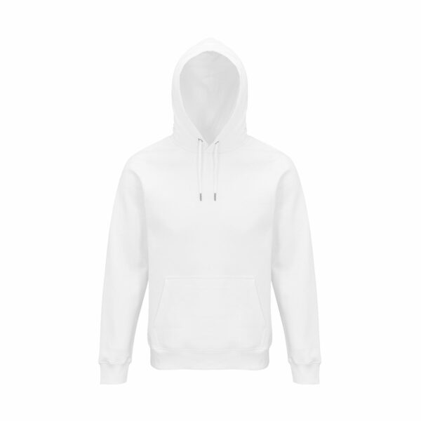 Felpa Personalizzata Cotone Biologico Eco Hood Bianco