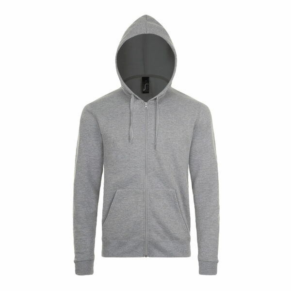 Felpa Personalizzata Zip Grigio Melange