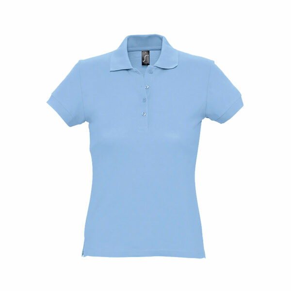 Polo Personalizzata Classic Donna Celeste