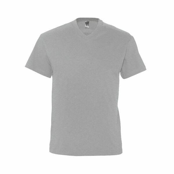 T Shirt Personalizzata Collo V Grigio Melange